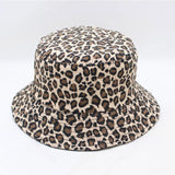 Summer Print Leopard Panama Man Women Bucket Hat  Fl